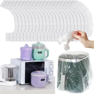 10-pack Disposable Dust Covers for Electric Cooker and Oven - 120x120cm White