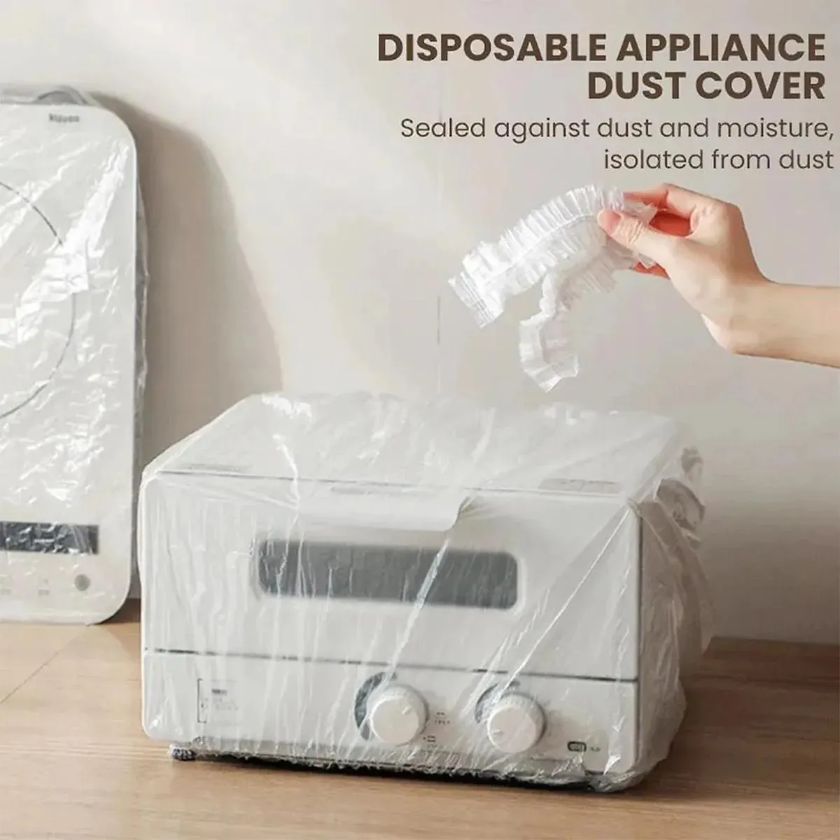 10-pack Disposable Dust Covers for Electric Cooker and Oven - 120x120cm White