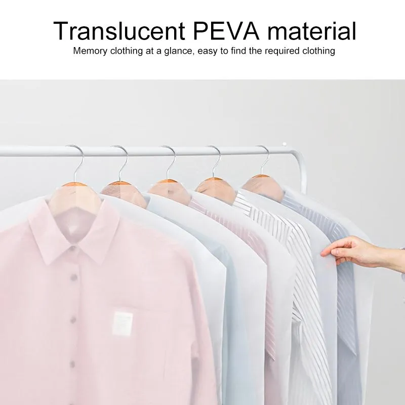 100 Disposable Transparent Dust Bags - 60x150cm - Pp Material