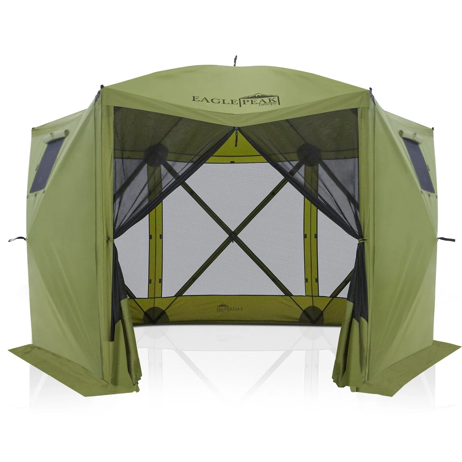 12x12 ft Portable Quick Pop Up Canopy Tent with 2 Wall Panels, 6 Sided Instant Gazebo
