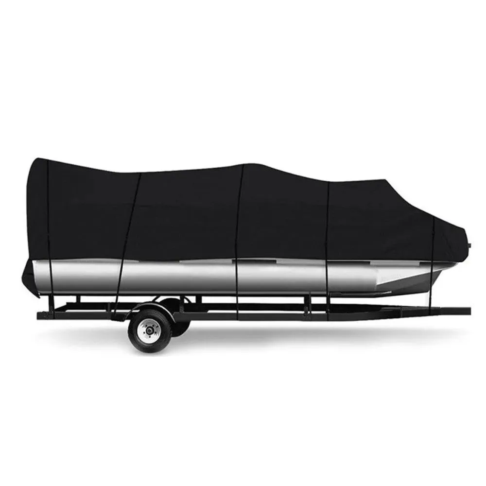 17-24ft Rubber Dinghy Pontoon Boat Covers 210d Water Rain Proof Trailerable Pontoon Boat Cover Coat Protector Sun Uv Dust Cover