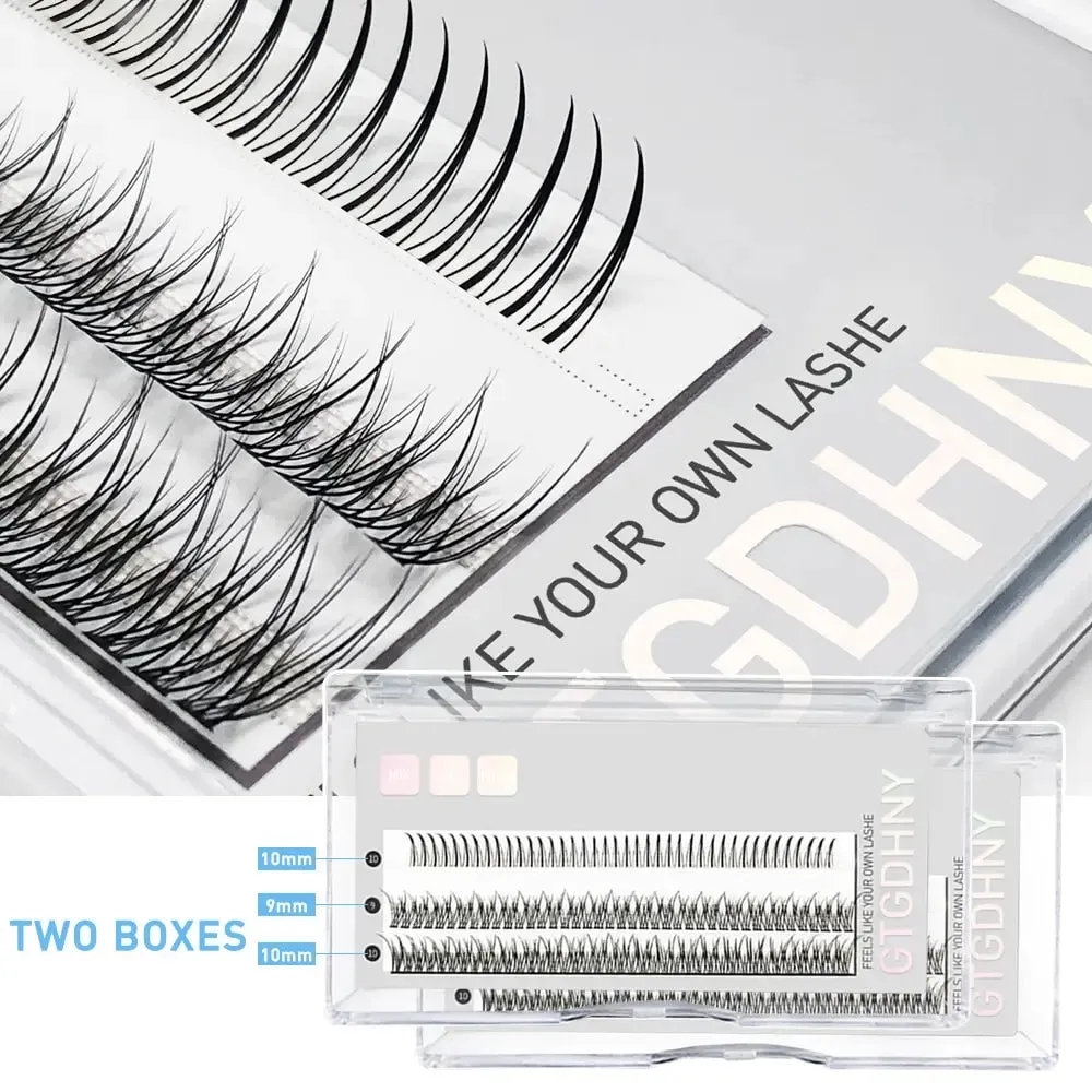 3d Heat Bonded False Individual Lashes Diy a m Shape Spikes Cluster Fishtail Mix Premade Fan