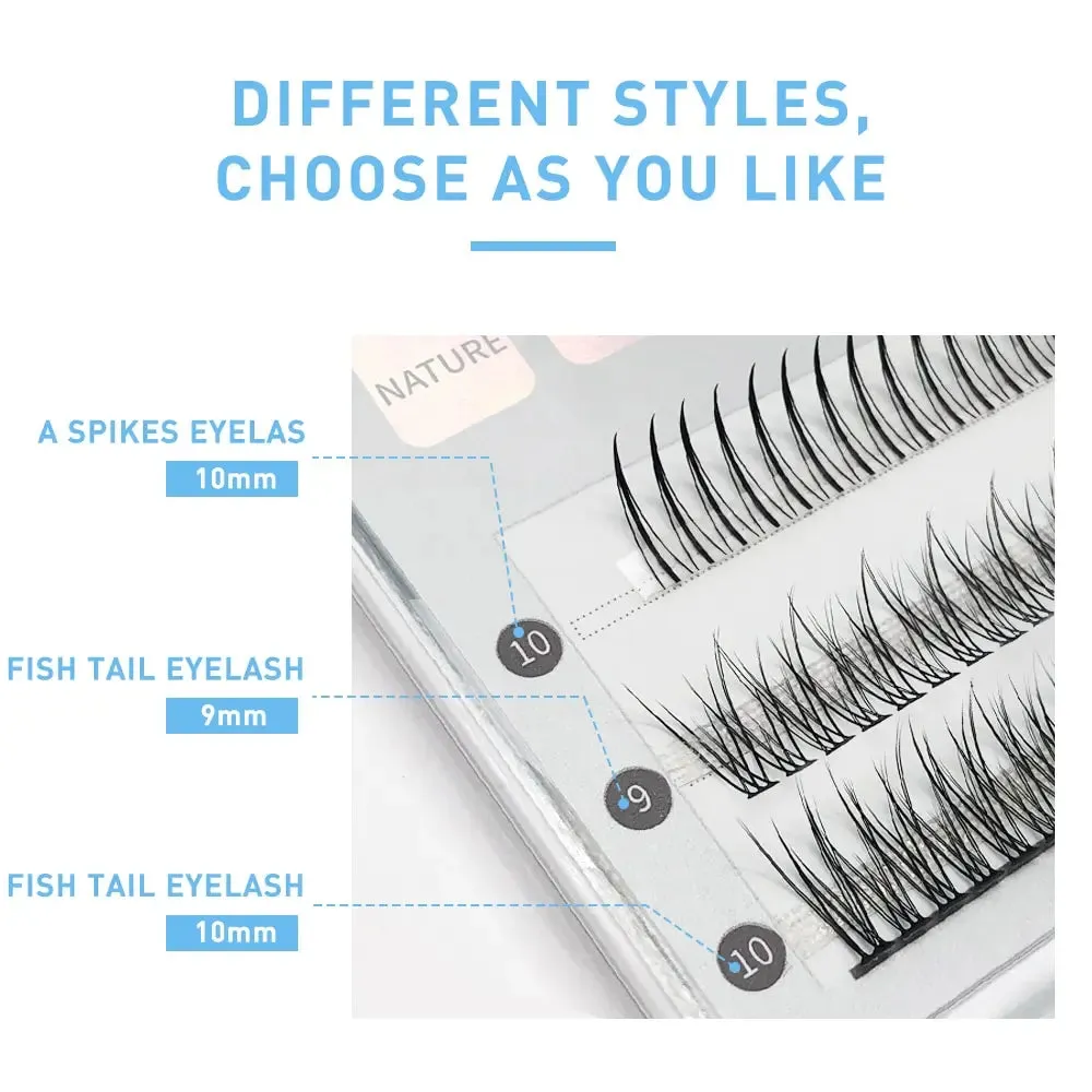3d Heat Bonded False Individual Lashes Diy a m Shape Spikes Cluster Fishtail Mix Premade Fan