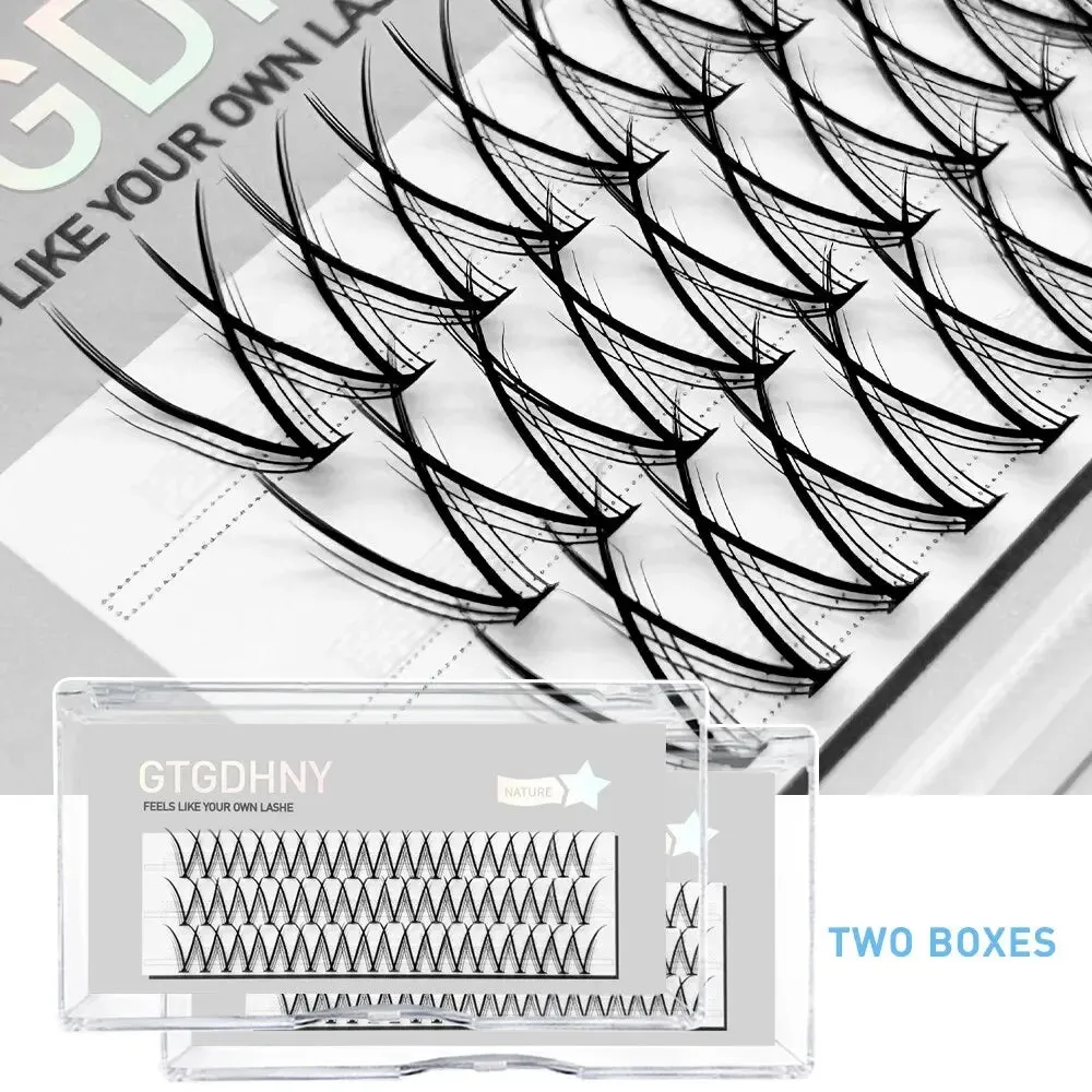 3d Heat Bonded False Individual Lashes Diy a m Shape Spikes Cluster Fishtail Mix Premade Fan
