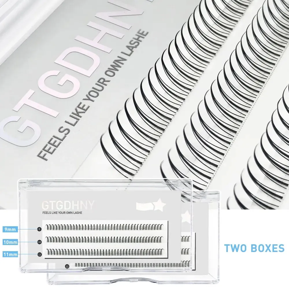 3d Heat Bonded False Individual Lashes Diy a m Shape Spikes Cluster Fishtail Mix Premade Fan