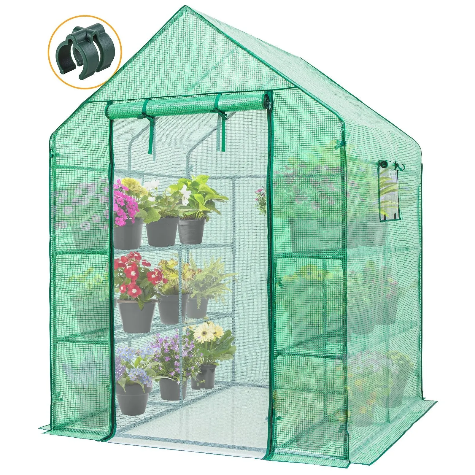 57'' x 57'' x 77'' Outdoor / Indoor Walk-in Greenhousen