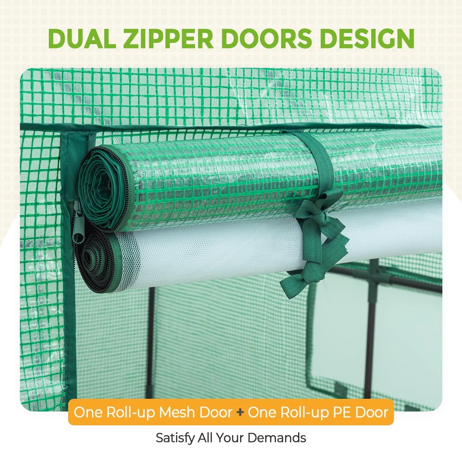 57'' x 57'' x 77'' Outdoor / Indoor Walk-in Greenhousen
