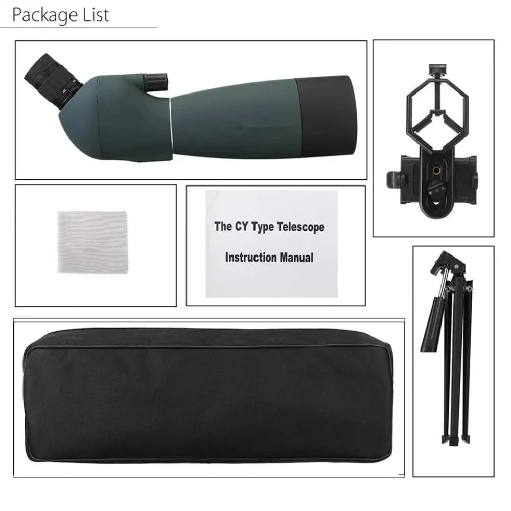 75x70 Zoom Waterproof Binoculars Spotting Scope with Tripod Phone Holder