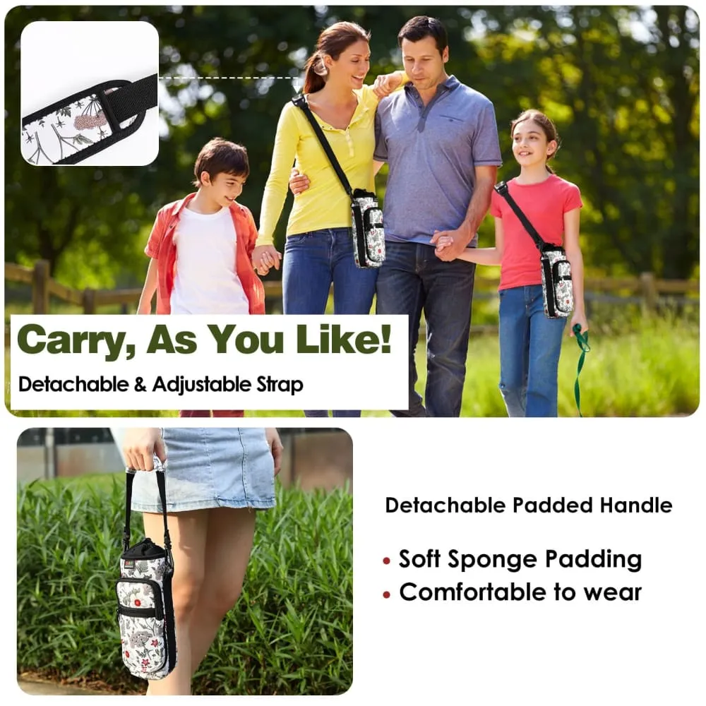Adjustable Shoulder Strap Water Bottle Bag Pouch