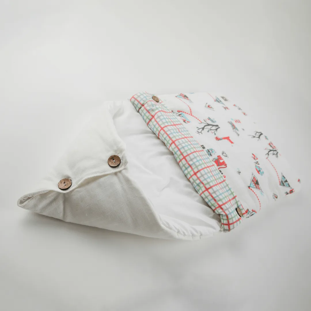 Bohemian Animal Baby Carrier Nest (Muslin),Carrying Nest Bag Portable Travelling Bed for Infants for 0-4 Months