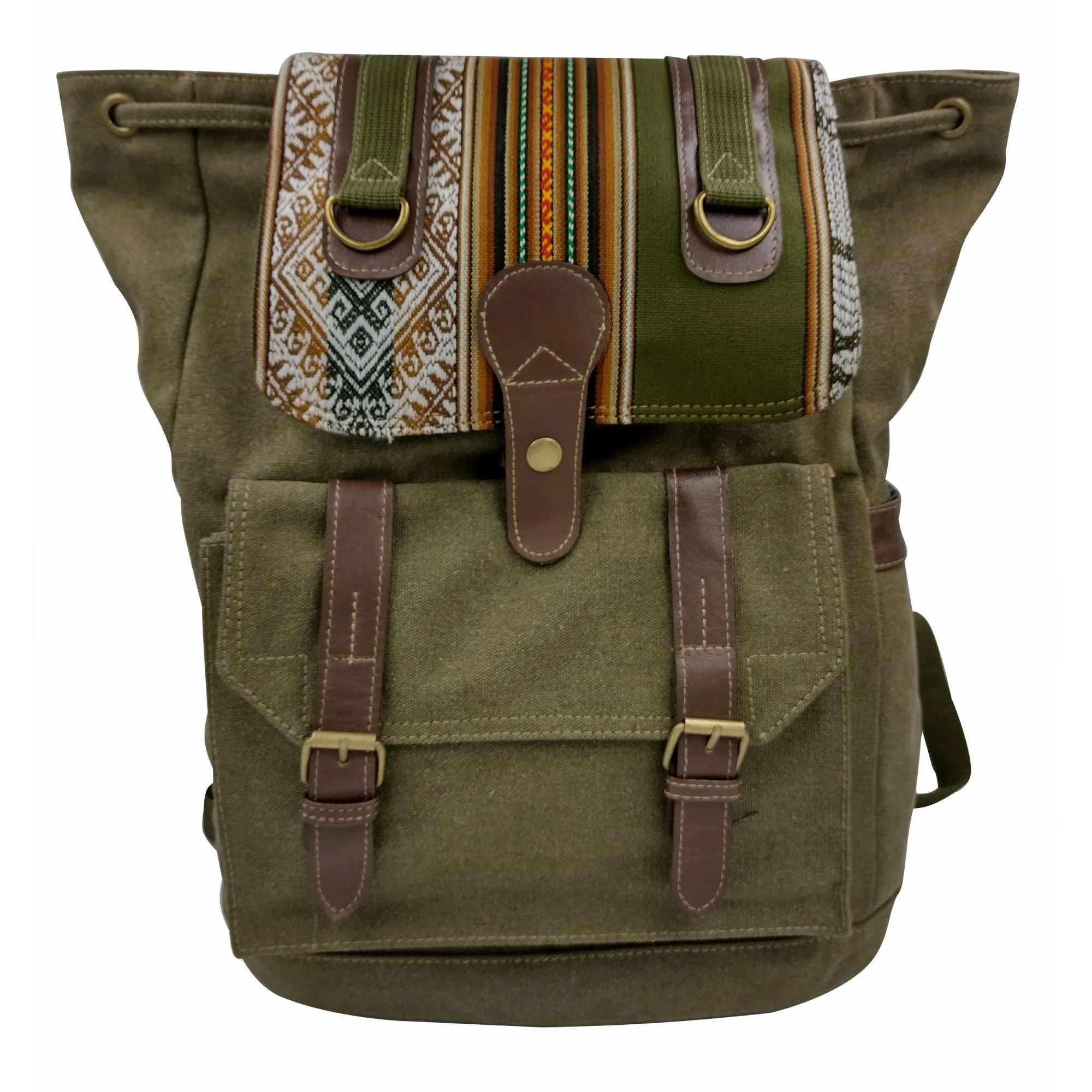 Canvas Backpack - Green