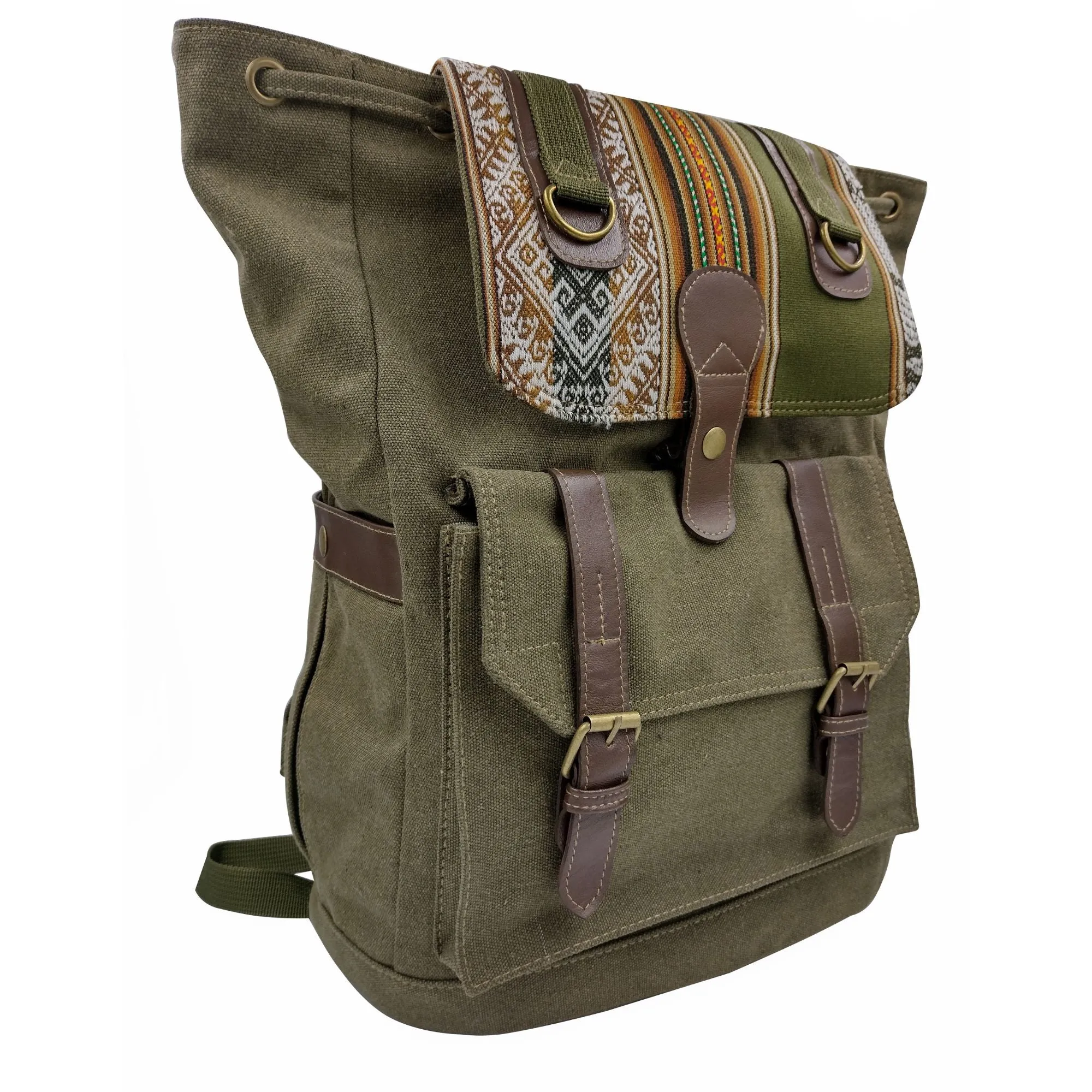 Canvas Backpack - Green