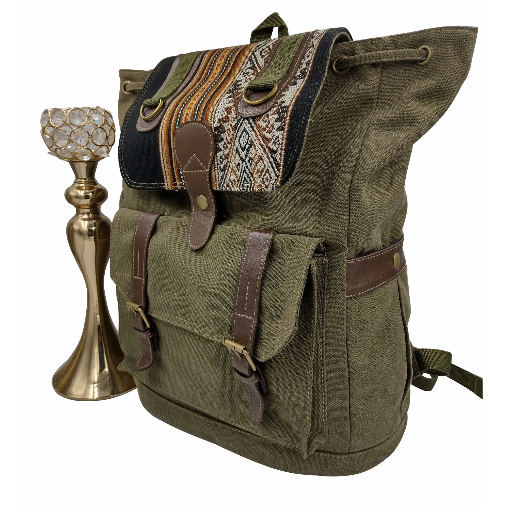 Canvas Backpack - Green
