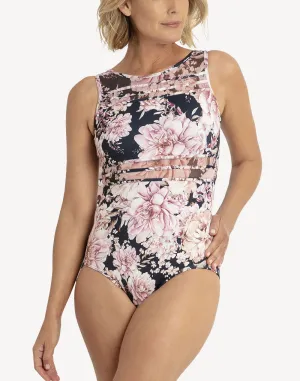 Chiara Mesh High Neck Mastectomy One Piece Swimsuit