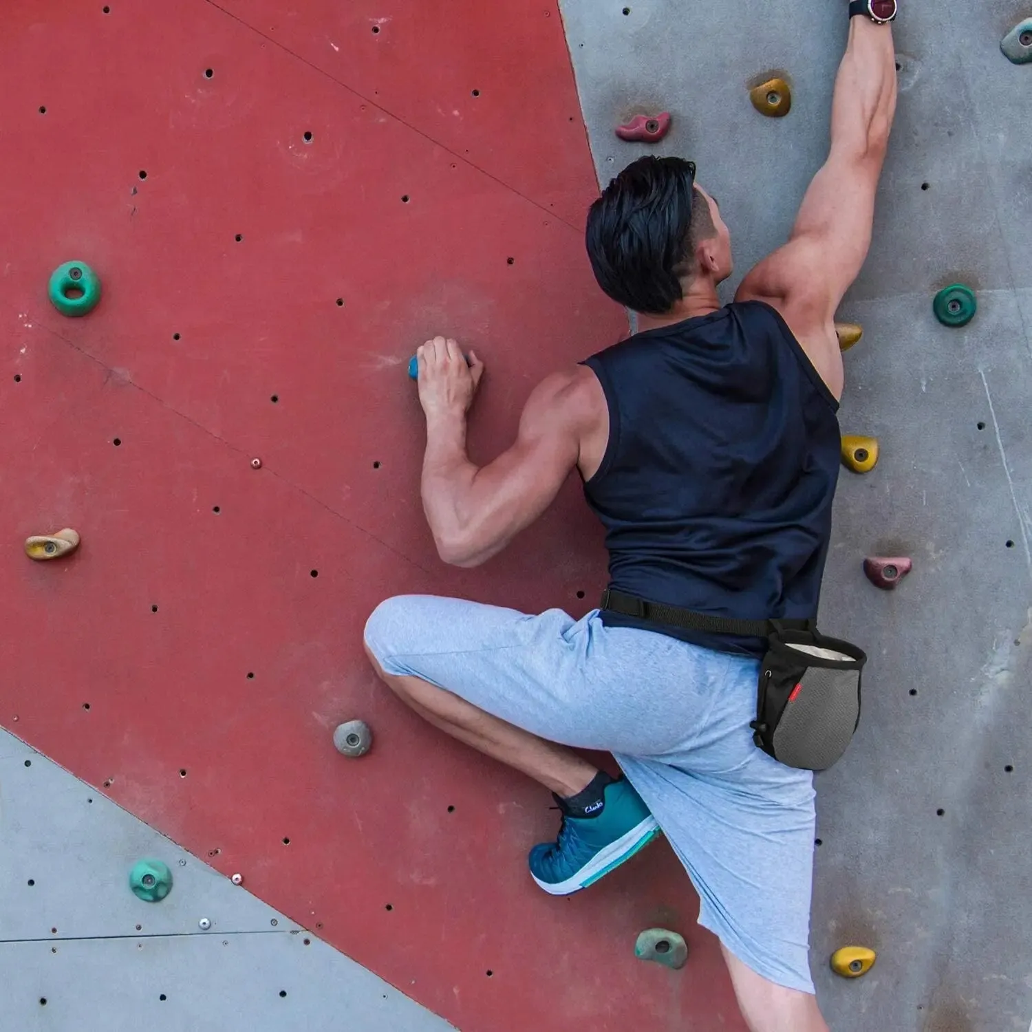 Climbing Gym Magnesium Powder Storage Adjustable Waist Belt Nonslip Chalk Bag Bouldering Gymnastics Weightlifting Pouch