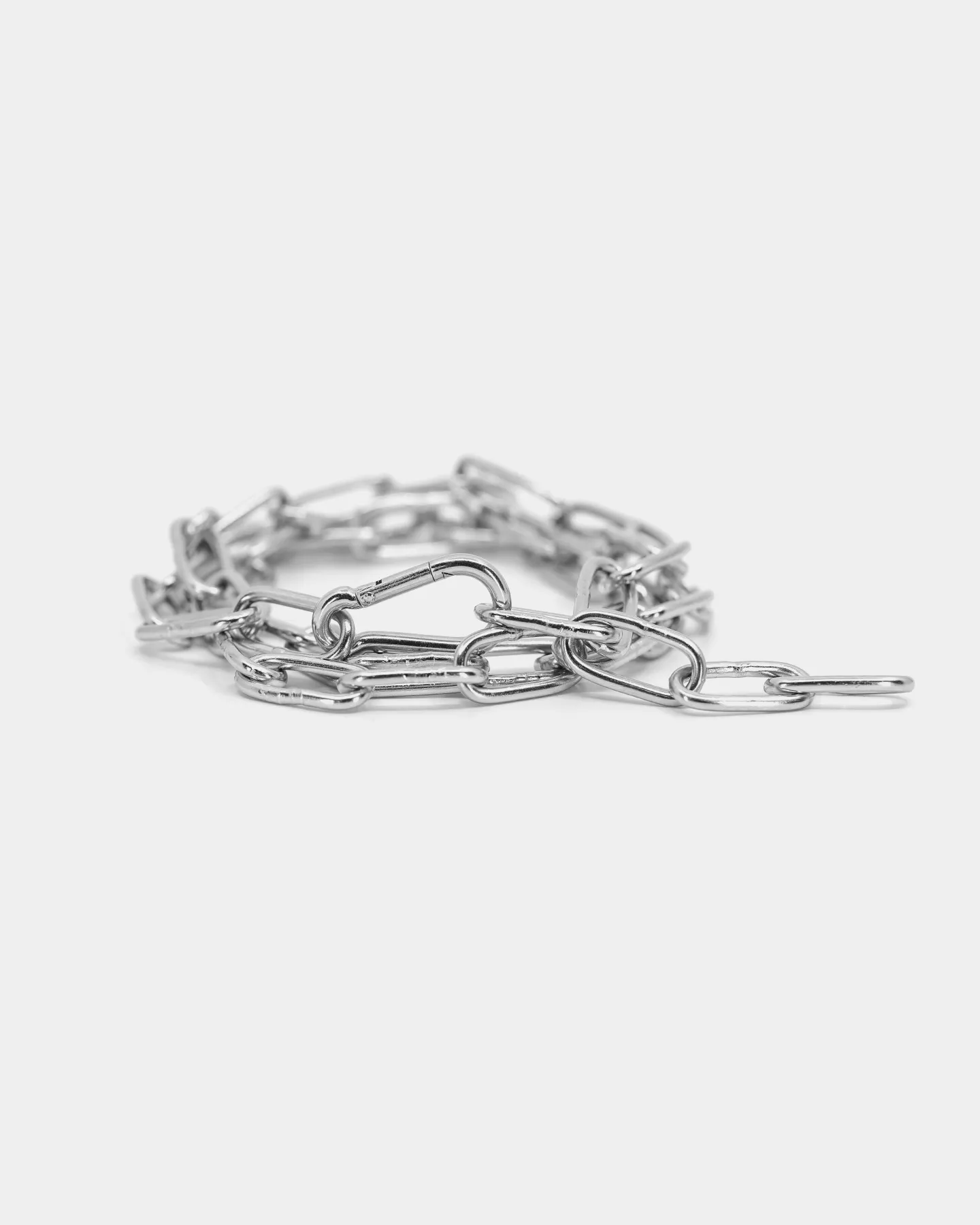 ENES Men's Metallic Belt Silver