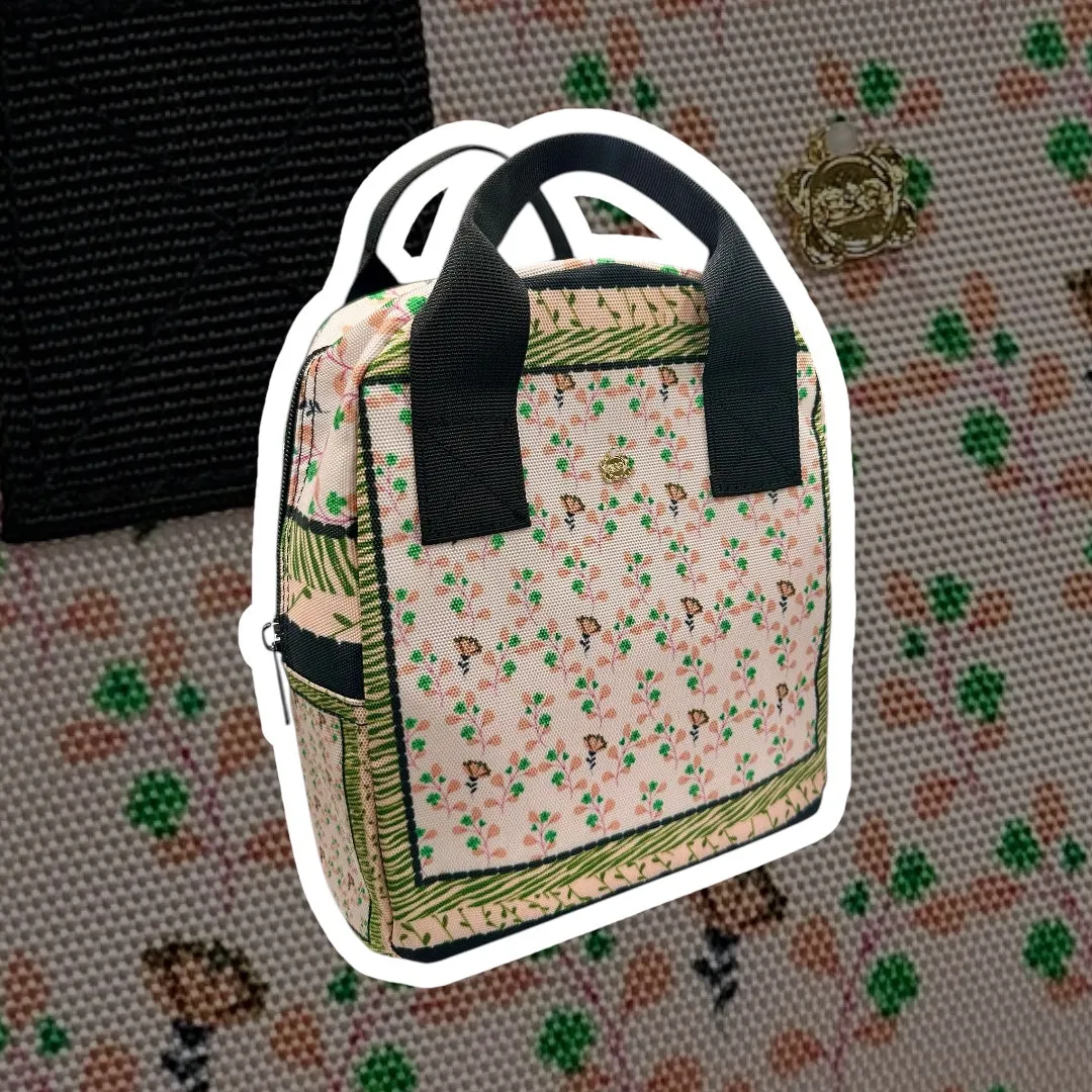 Hand-Painted Insulated Lunch Bag for Women & Men  Custom Art Print by Fashion Designer Maria Echenique  Durable & Lightweight, Made to Order