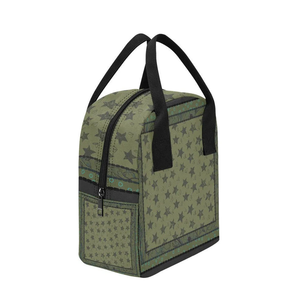 Hand-Painted Insulated Lunch Bag for Women & Men  Custom Art Print by Fashion Designer Maria Echenique  Durable & Lightweight, Made to Order