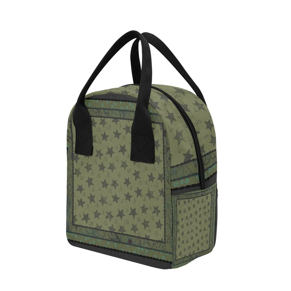 Hand-Painted Insulated Lunch Bag for Women & Men  Custom Art Print by Fashion Designer Maria Echenique  Durable & Lightweight, Made to Order