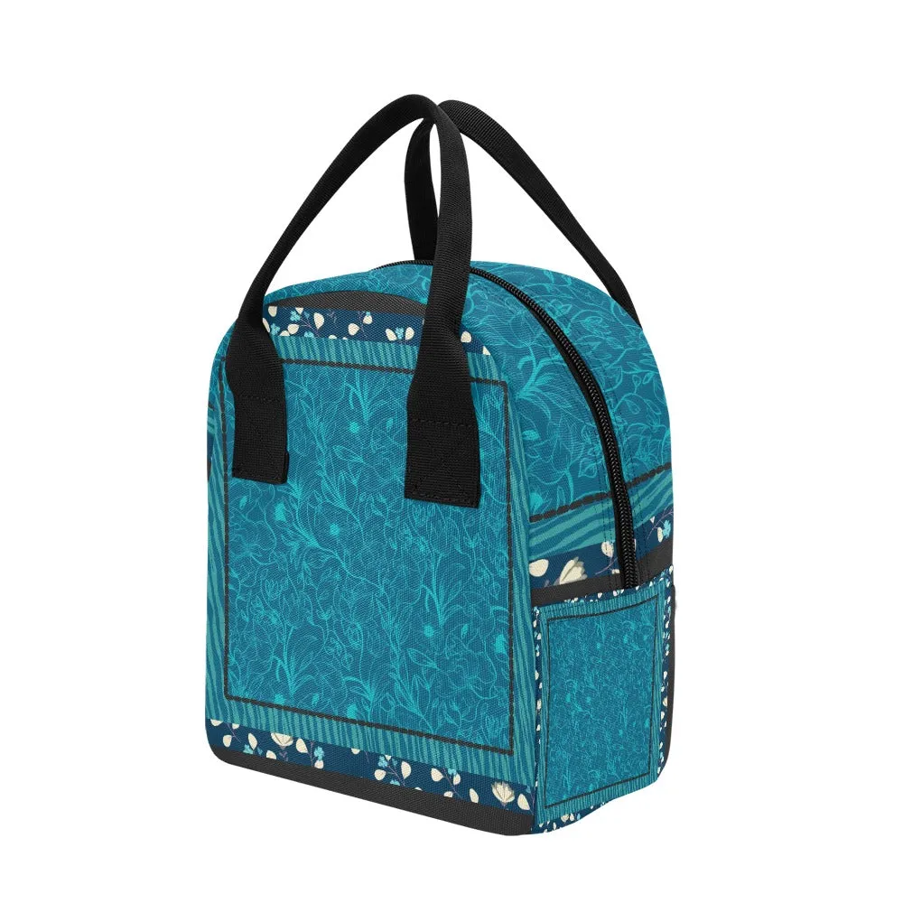 Hand-Painted Insulated Lunch Bag for Women & Men  Custom Art Print by Fashion Designer Maria Echenique  Durable & Lightweight, Made to Order