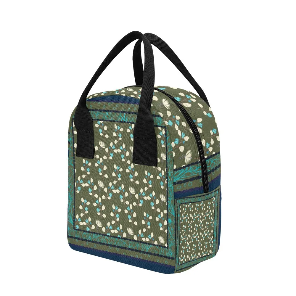 Hand-Painted Insulated Lunch Bag for Women & Men  Custom Art Print by Fashion Designer Maria Echenique  Durable & Lightweight, Made to Order