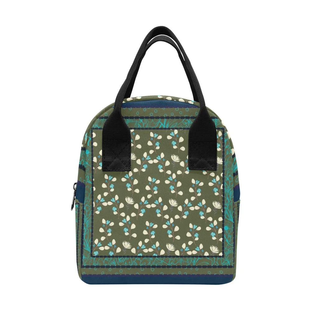 Hand-Painted Insulated Lunch Bag for Women & Men  Custom Art Print by Fashion Designer Maria Echenique  Durable & Lightweight, Made to Order