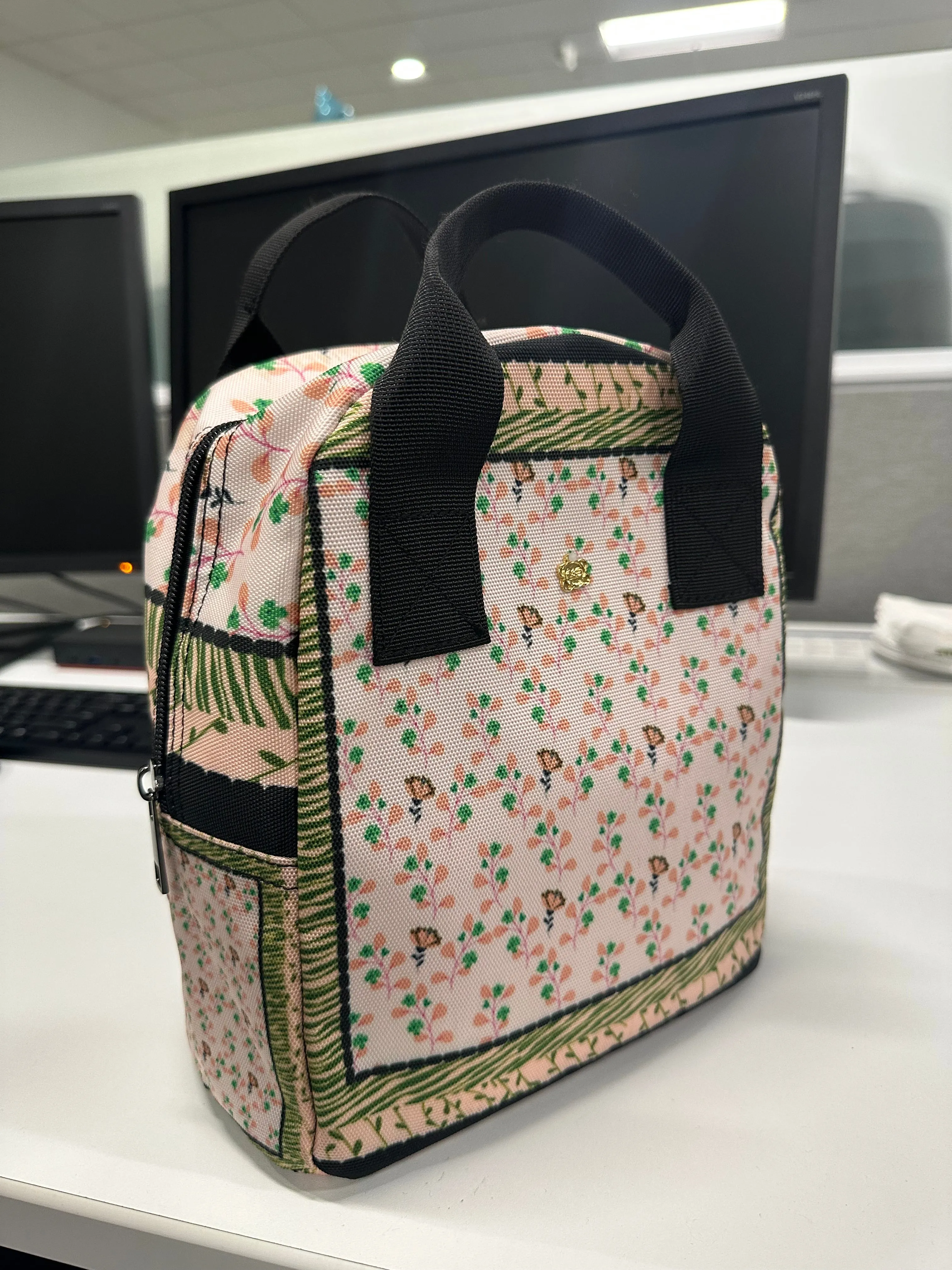 Hand-Painted Insulated Lunch Bag for Women & Men  Custom Art Print by Fashion Designer Maria Echenique  Durable & Lightweight, Made to Order