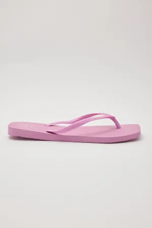 Havaianas Slim Square Logo Pop Up Thong Fresh Lavender
