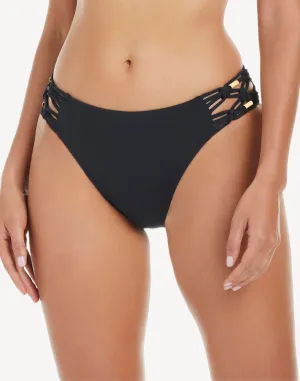 La Cote D'Azur Macrame Ring Side Bikini Bottom
