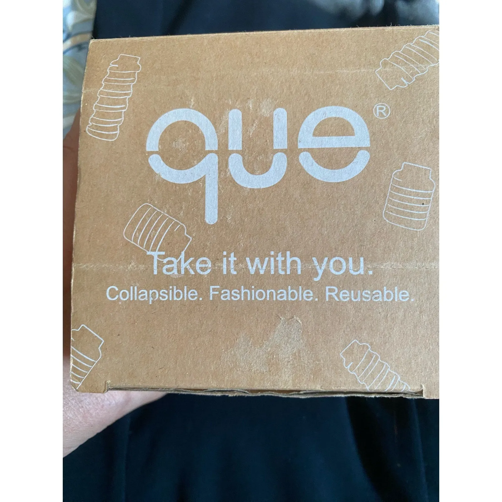 NIB Que Collapsible Water Bottle