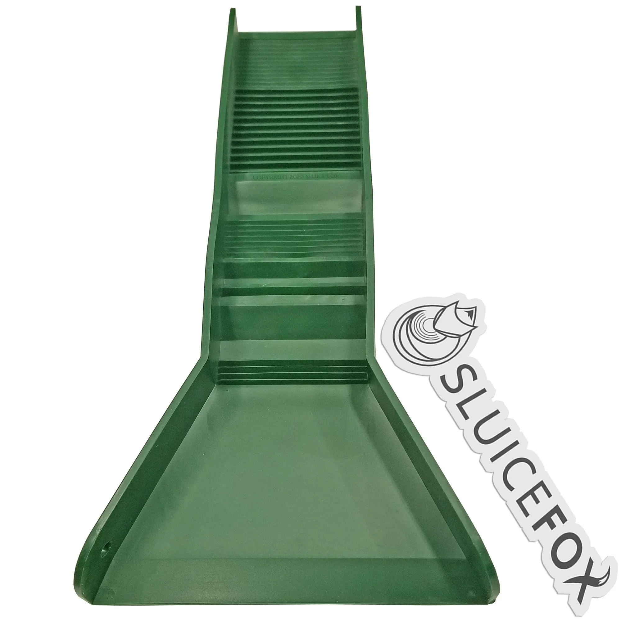 Pocket Sluice Box for Gold Prospecting; Flexible Rubberized 12 inch Miniature Gold Sluice Box with Stream Flare; Prospecting Tools and Gold Panning Supplies