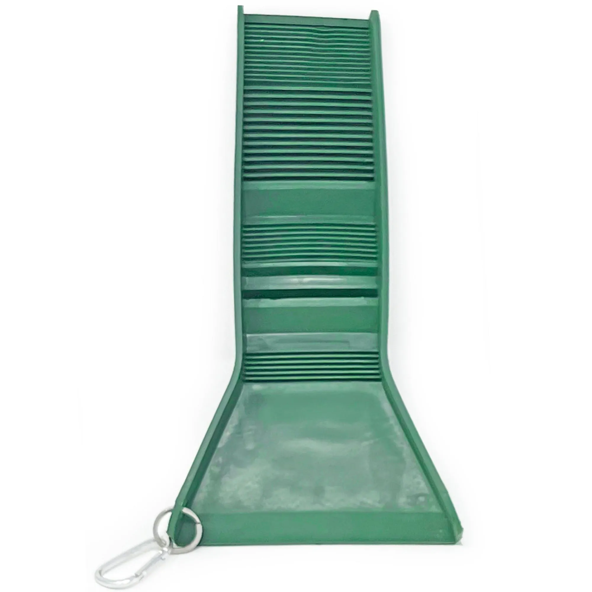 Pocket Sluice Box for Gold Prospecting; Flexible Rubberized 12 inch Miniature Gold Sluice Box with Stream Flare; Prospecting Tools and Gold Panning Supplies